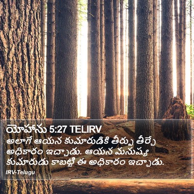 యోహాను 5:27 TELIRV Bible Verse Image