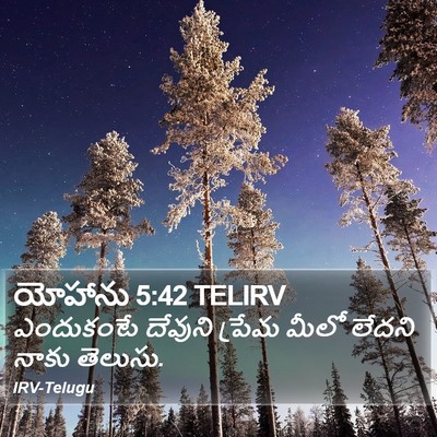 యోహాను 5:42 TELIRV Bible Verse Image