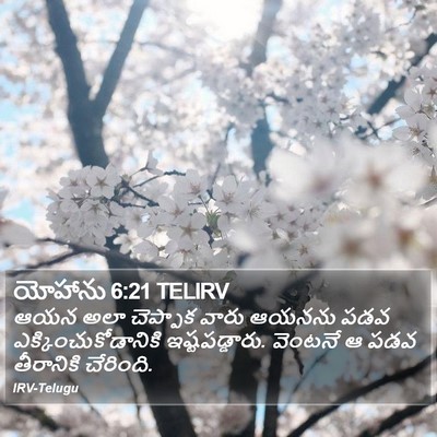 యోహాను 6:21 TELIRV Bible Verse Image