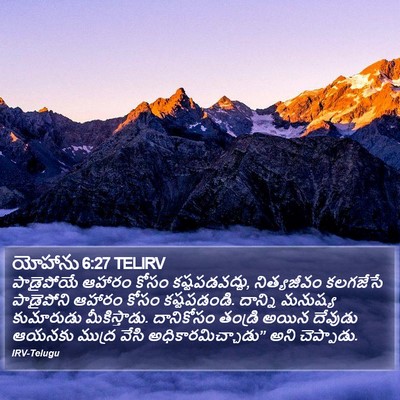 యోహాను 6:27 TELIRV Bible Verse Image
