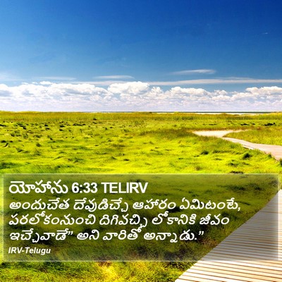 యోహాను 6:33 TELIRV Bible Verse Image