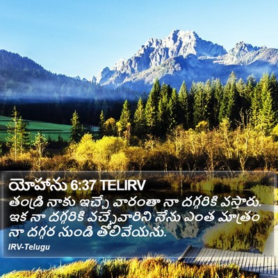 యోహాను 6:37 TELIRV Bible Verse Image
