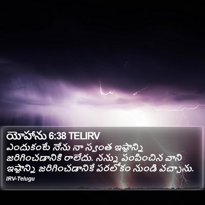 యోహాను 6:38 TELIRV Bible Verse Image