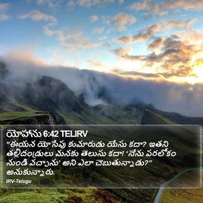 యోహాను 6:42 TELIRV Bible Verse Image