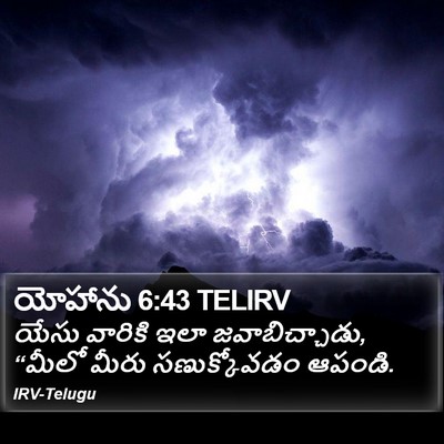 యోహాను 6:43 TELIRV Bible Verse Image