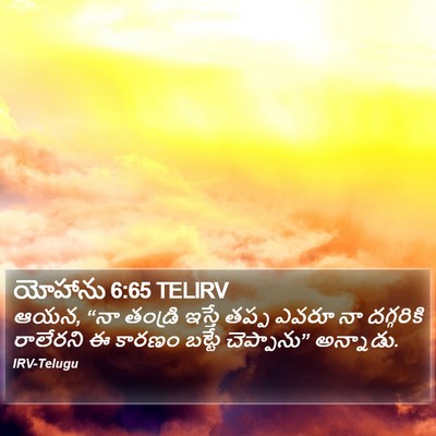 యోహాను 6:65 TELIRV Bible Verse Image