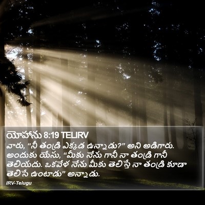 యోహాను 8:19 TELIRV Bible Verse Image