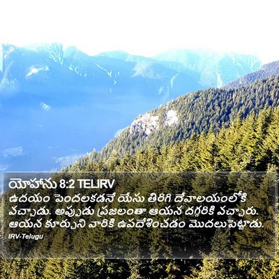 యోహాను 8:2 TELIRV Bible Verse Image