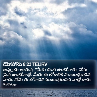 యోహాను 8:23 TELIRV Bible Verse Image