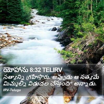 యోహాను 8:32 TELIRV Bible Verse Image