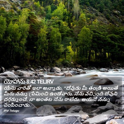 యోహాను 8:42 TELIRV Bible Verse Image