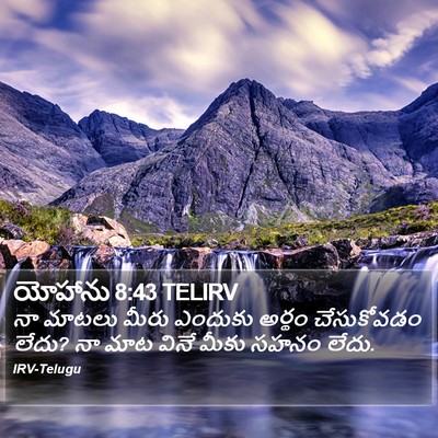 యోహాను 8:43 TELIRV Bible Verse Image