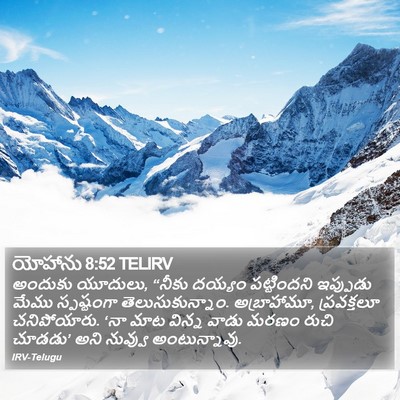 యోహాను 8:52 TELIRV Bible Verse Image