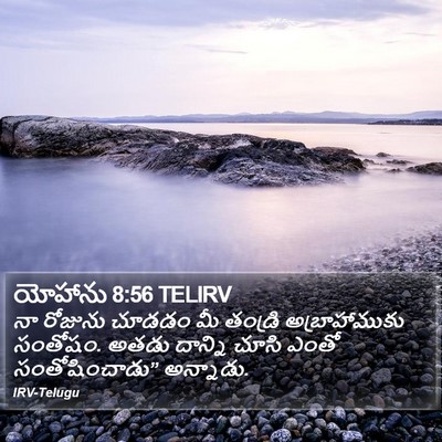 యోహాను 8:56 TELIRV Bible Verse Image