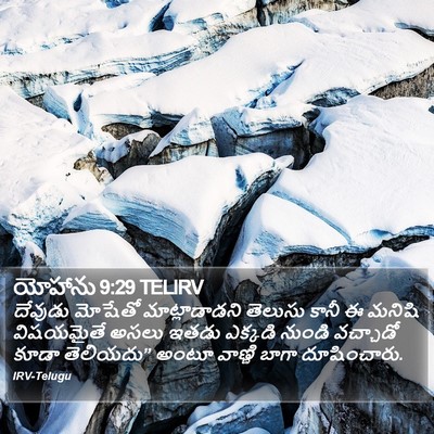 యోహాను 9:29 TELIRV Bible Verse Image