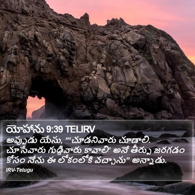 యోహాను 9:39 TELIRV Bible Verse Image