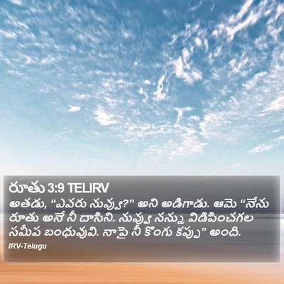రూతు 3:9 TELIRV Bible Verse Image