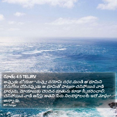 రూతు 4:5 TELIRV Bible Verse Image