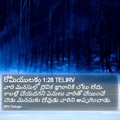 రోమీయులకు 1:28 TELIRV Bible Verse Image