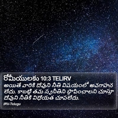 రోమీయులకు 10:3 TELIRV Bible Verse Image
