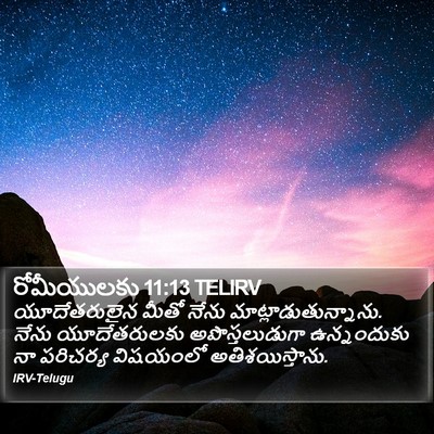 రోమీయులకు 11:13 TELIRV Bible Verse Image