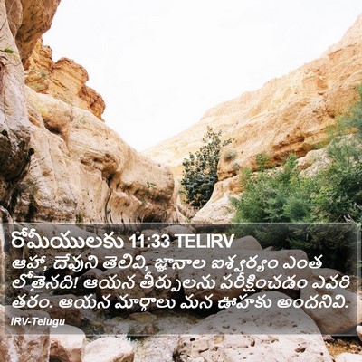 రోమీయులకు 11:33 TELIRV Bible Verse Image