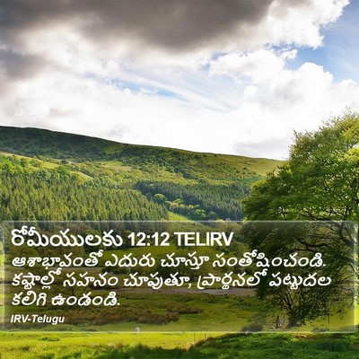 రోమీయులకు 12:12 TELIRV Bible Verse Image