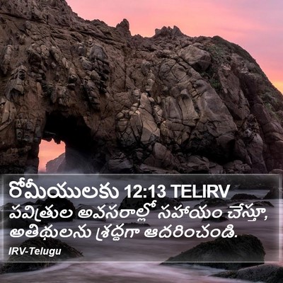 రోమీయులకు 12:13 TELIRV Bible Verse Image