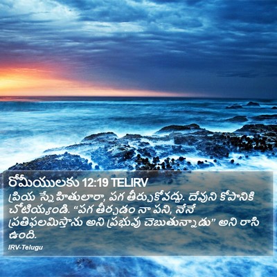 రోమీయులకు 12:19 TELIRV Bible Verse Image