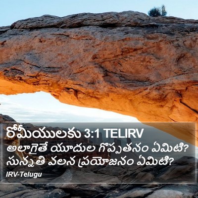 రోమీయులకు 3:1 TELIRV Bible Verse Image