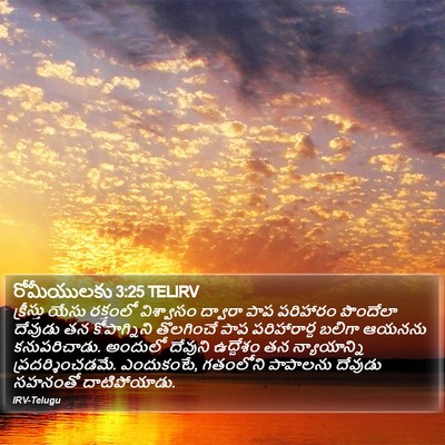 రోమీయులకు 3:25 TELIRV Bible Verse Image