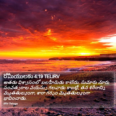 రోమీయులకు 4:19 TELIRV Bible Verse Image
