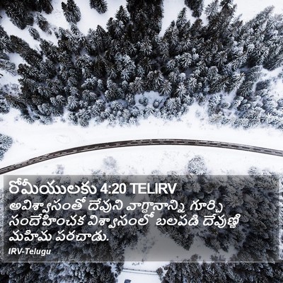 రోమీయులకు 4:20 TELIRV Bible Verse Image