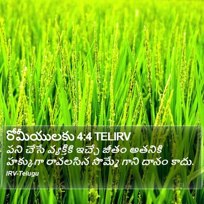 రోమీయులకు 4:4 TELIRV Bible Verse Image