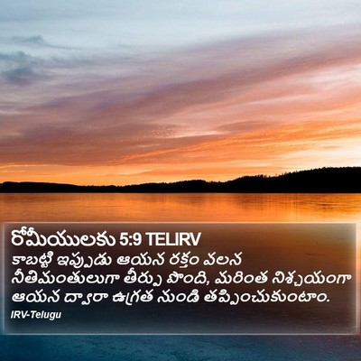 రోమీయులకు 5:9 TELIRV Bible Verse Image