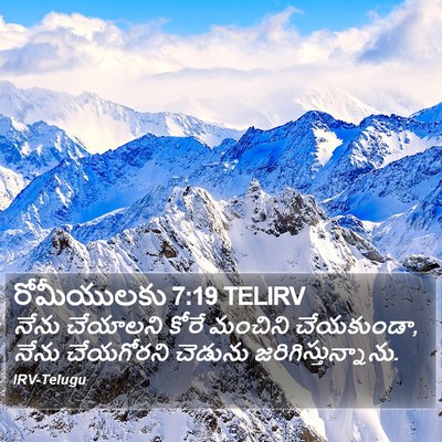 రోమీయులకు 7:19 TELIRV Bible Verse Image