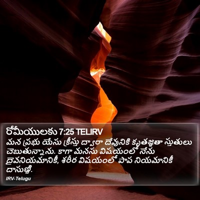 రోమీయులకు 7:25 TELIRV Bible Verse Image