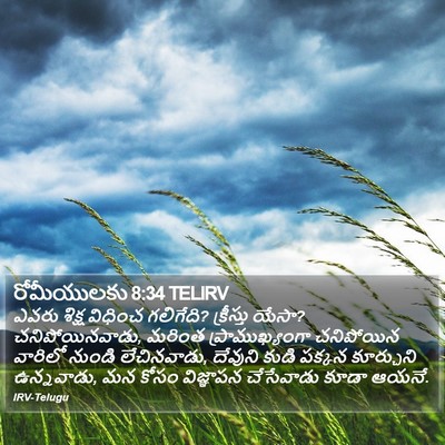 రోమీయులకు 8:34 TELIRV Bible Verse Image