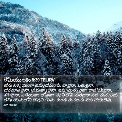 రోమీయులకు 8:39 TELIRV Bible Verse Image