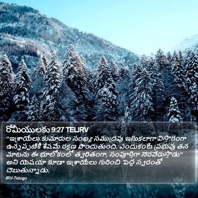 రోమీయులకు 9:27 TELIRV Bible Verse Image