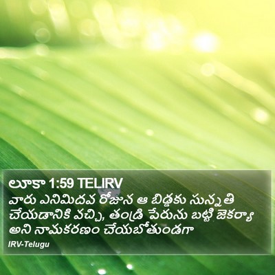 లూకా 1:59 TELIRV Bible Verse Image