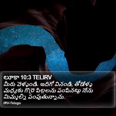 లూకా 10:3 TELIRV Bible Verse Image