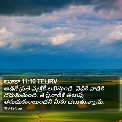 లూకా 11:10 TELIRV Bible Verse Image