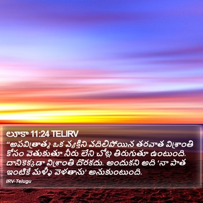లూకా 11:24 TELIRV Bible Verse Image
