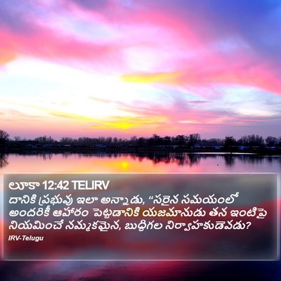 లూకా 12:42 TELIRV Bible Verse Image