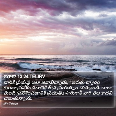 లూకా 13:24 TELIRV Bible Verse Image