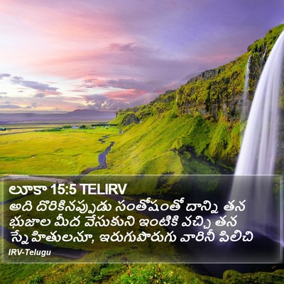 లూకా 15:5 TELIRV Bible Verse Image