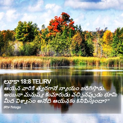 లూకా 18:8 TELIRV Bible Verse Image