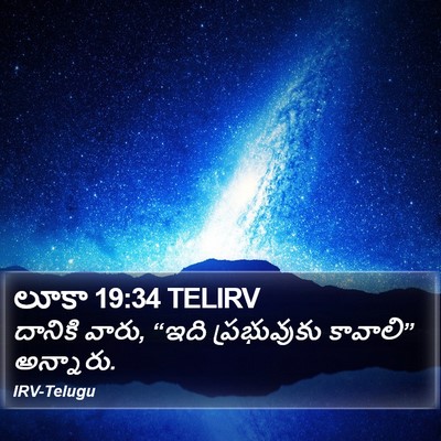 లూకా 19:34 TELIRV Bible Verse Image