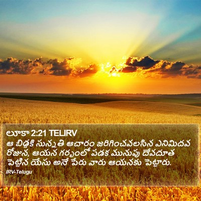 లూకా 2:21 TELIRV Bible Verse Image